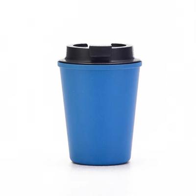 China New Style Coffee Wheat Straw Cup 350ml Double Wall Coffee Mug Viable Wheat Straw Coffee Cup Plastic Tum for sale