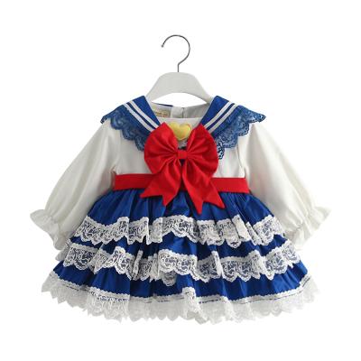 China 2PCS Breathable Children's Dress Bow Princess Kids Dresses for sale