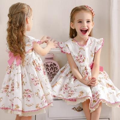 China Breathable Spain Style Girls Princess Clothes Summer Children's Cotton Fluffy Dress for sale