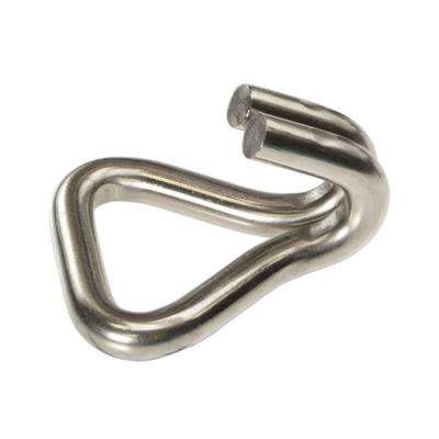 China Manufacturer Customized Pulling Heavy Duty Double Metal J-Hook For Ratchet Loop for sale