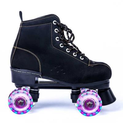 China Best price top quality dirtproof embossed quad roller skate leather custom board for adults for sale