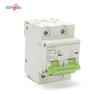 China High Quality Imported Hardware 2P 10KA 125amp 50/60Hz 230/400V AC MCB Miniature Circuit Breaker 220-230 TOM10-125 for sale