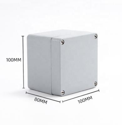 China IP66 100*100*80mm Die Casting Outdoor Aluminum Waterproof Enclosure Box Aluminum Custom Waterproof Junction Box Wiring Electrical Box for sale