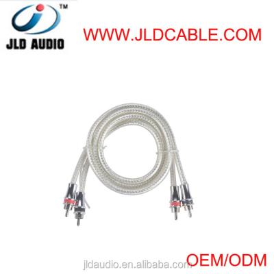 China Speaker jld best audio quality for power cable with wire and CCA male to male connector RCA cable for sale