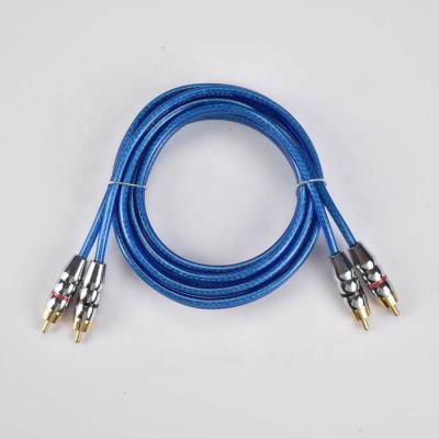 China High car audio subwoofer jld rca cable OFC shielded copper wiring for car with jacket matte flexible rca wire for sale