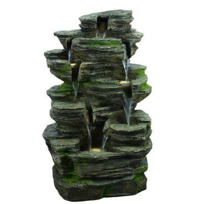 China Morden Pump Scale Garden Rockery Stone Landscape Stone Landscape Float Luxury Electric Water Fountain for sale