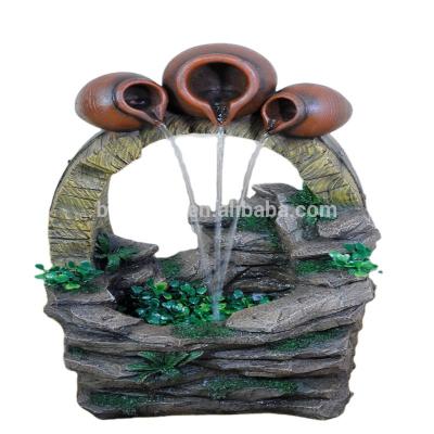 China High End Classic China Style Polyresin Pot And Landscape Fountain for sale