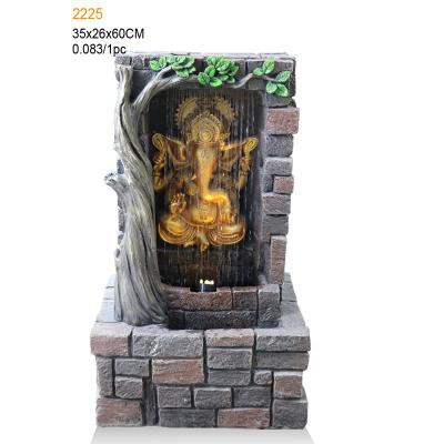 China Europe factory wholesale price india religion resin buddha fountain ganesha living room decorations for sale