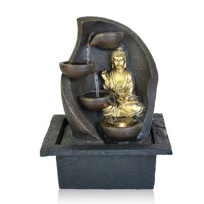 China China High Quality Electric Pump Supplies Table Top Resin Pump Colorful Buddha Fountain for sale