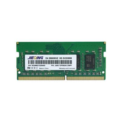 China Hot Sale1GX8 8GB RAM DDR4 2666MHz CCE SODIMM CL19 1.2V Memory Bank No For Laptop RAM Green for sale