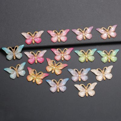 China 100PCS Butterfly Resin Charms Acrylic Animals Drops Pendants Charms For Chain Bracelets Key Jewelry Making Supplies Diy Handmade Crafts for sale