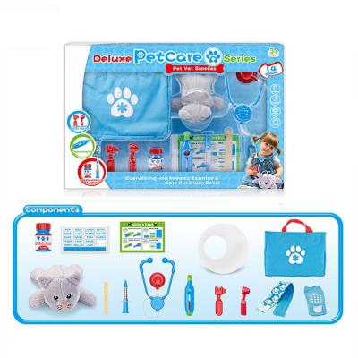 China Kids 3+ Play House Role Play Toy Set Pet Cat Care Toy Set Pet Cat Doctor Tool Toy Set for sale