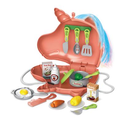 China 3+ Hot Selling 2 In 1 Pretend Play Kitchen Toy DIY 24PCS Pretend Play Kitchen Toy for sale