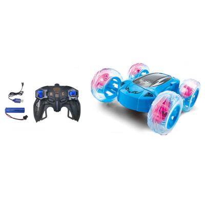 China RC Model 2.4GHz Remote Control 360 Degree Stunts Toys Car Double Size Blue Toy Car for sale