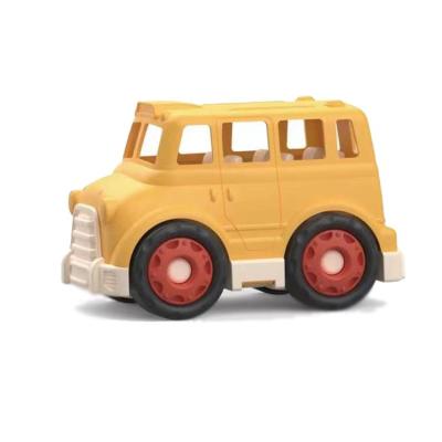 China Yellow Friction Toy Plastic School Bus Toy Inertia Sliding Toy - Simulation School Bus for sale