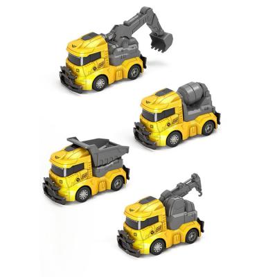 China Toy Mini Metal Construction Truck Diecast Toy Set 4 Assorted Die Cast Metal Construction Truck Toy for sale