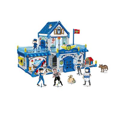 China DIY 3D TOY 170PCS DIY Paper Puzzle Kit Police Station Coloring Puzzle for sale