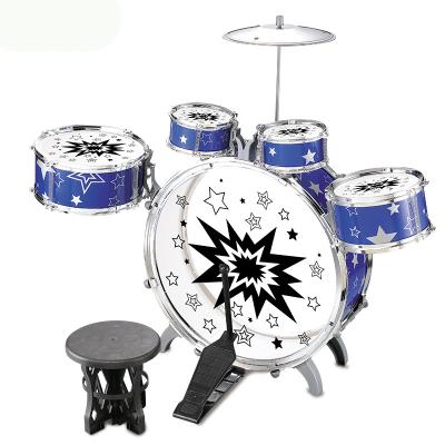 China Other Five Drums And One Chair Children Play Toy Set Pretend Play Musical Jazz Drum Set for sale