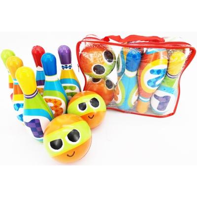 China Soft Foam Kids Toy 8PCS Toy Set Indoor Sports Game Bowling Pin Rolling Toy for sale