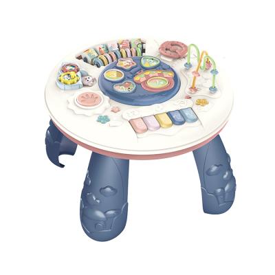 China Early education baby electric learning table toy multi function activity game table toy with light and sound for sale