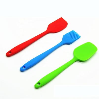 China XMZJ Stocked Wholesale Price Colorful Silicone Kitchen Spatula Set Mixing Tools For Baking Silicone Cooking Spatulas for sale