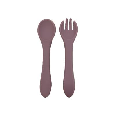 China Wholesale BPA Free Microwave Safe Baby Silicone Spoon And Fork Feeding Set Bib Bowl Dish for sale