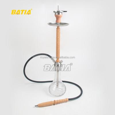 China Cheap Wholesale Wood & Wood Stem Stainless Steel Base Art Hookah Turkish Hookah Large for sale