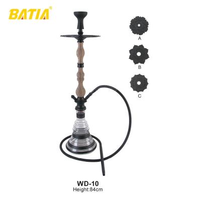 China 2019 Wooden Hookah Wholesale Clear Glass Bottle Royal Wooden Shisha Europe Shisha Chicha for sale