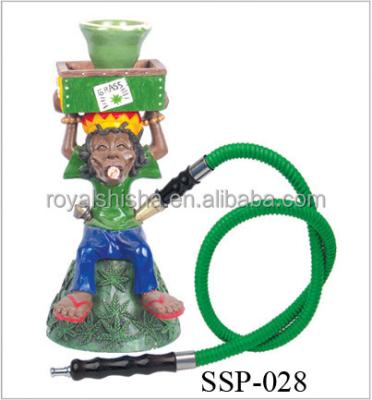 China Character Good Quality Green Resin Stem Part Nargile Resin Green Smoke Hookah Small for sale