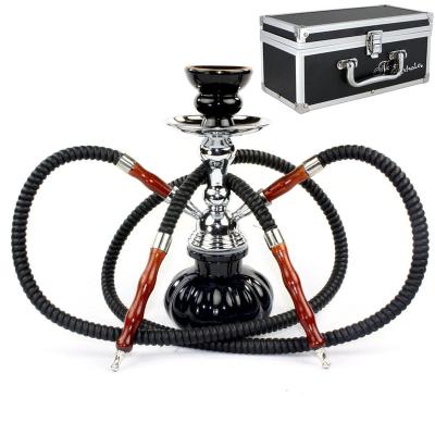 China Wholesale 2 Hose Small Pumpkin Mya Shisha Glass Hookah Resin Khalil Hookah Mamoon Narguile for sale