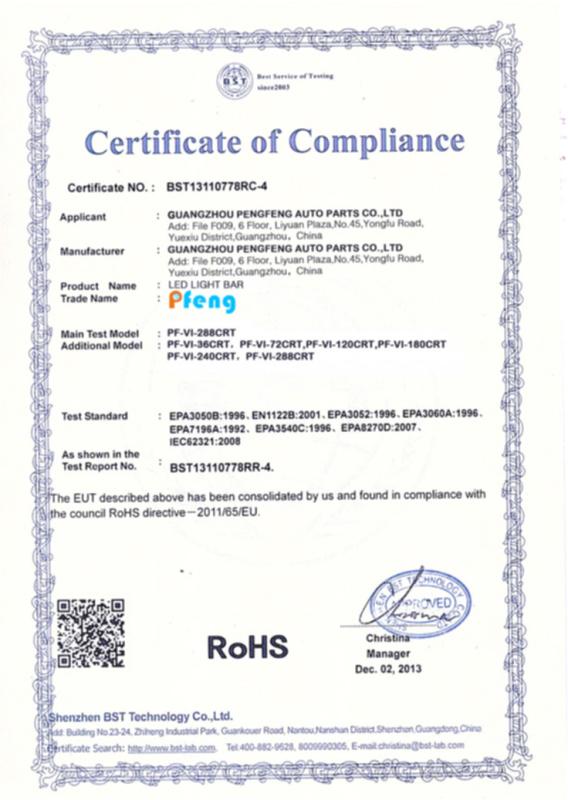 ROHS - Guangzhou Peng Feng Auto Parts Co., Ltd