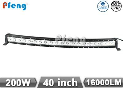 China 200W 40 lumen curvado llevado sola fila del microprocesador 16000 de la barra ligera LED de la pulgada en venta