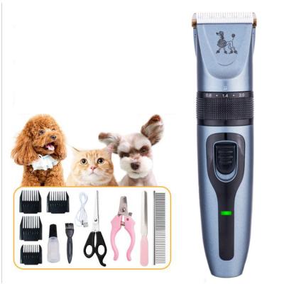 China Professional Small Animals Pet Cat Dog Cordless Hair Shaver Rechargeable Adjustable Electronic Haircut Machine Low Noise for sale