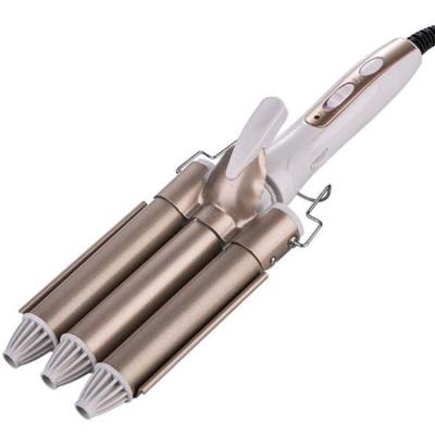 China 3 Barrel Hair Roller Brush Curler Iron Women Low Power Electric Consumption With Triple Waver for sale