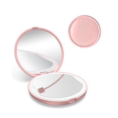 China 2022 Lighted Pocket Small Portable Makeup Led Cosmetic Mirror for sale