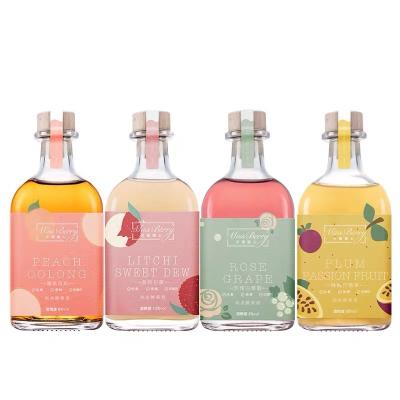 China 250ml Beverage Web Celebrity Packing Small Fruit Wine Bottle Juice Beverage White Wine Health Glass Wine Bottles for sale