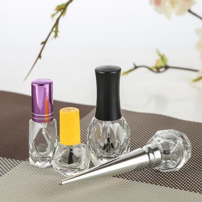 China High Polish Flint 5ml&10ml Personal Care Nail Oil Glass Bottle With Screw Cap And Brush for sale