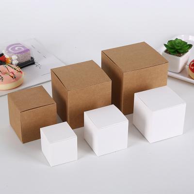 China DIY Box Biodegradable Square Paper Packaging Cardboard Box White Gift Box For Soap Cookies Jewelry Gift Packaging Candy Cookies Cake Baking for sale