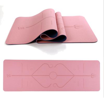 China High Quality Body Buliding Yoga Mat Manufactures Eco Friendly Anti Slip 6mm Double Tape Printing Custom Yoga Mat for sale