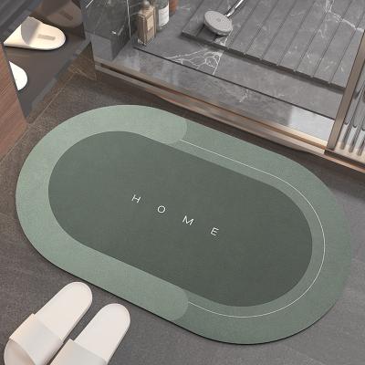 China Non Slip Diatom Mud Absorbent Memory Foam Casual Toilet Mat Soft Bath Mats for sale