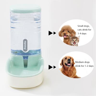 China Double Automatic Pet Food Dispenser Plastic Automatic Cat Dog Slow Feeder for sale