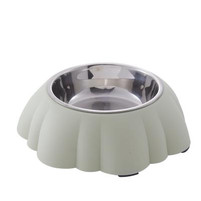 China Stocked 2021 Fashion Non-Slip Stainless Steel Pet Bowls For Cats And Dogs for sale