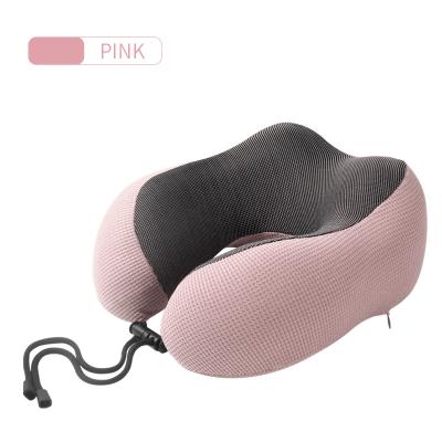 China Washable Airplane Memory Foam U Shape Travel Neck Pillow Memory Foam Massage for sale