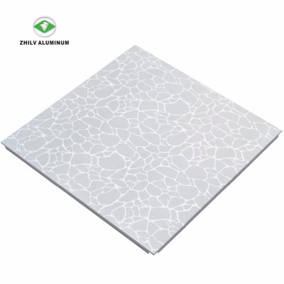 China Faux 3D Tin Decorative Ceiling Tiles Perforated Acoustic Interlocking 2X2 Ceilings for sale