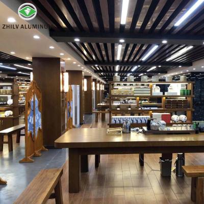 China Artistic Design Hot Aluminum Wooden Baffle Ceiling U Pipe False Ceilings Ceiling for sale