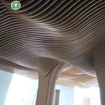 China Artistic Metal Ceilings Colorful Pattern Corrugated PVC Panels Strip Ceiling Tiles for sale