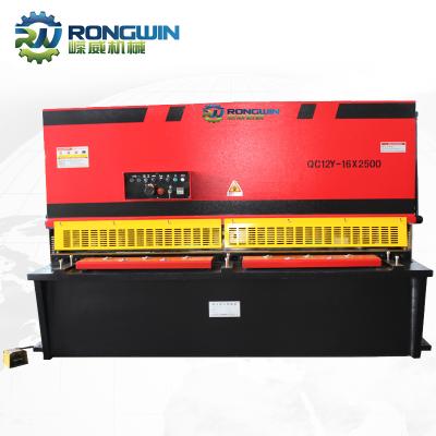 China Steel Sheet Metal Cutting Machine 16mm Metal Hydraulic Swing Beam Shear Machine QC12Y-16X2500 for sale