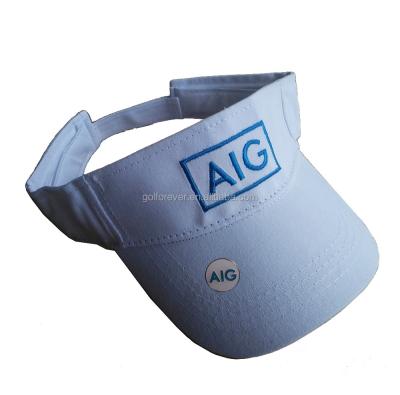 China breathable & Waterproof Patent Hat Cap Golf Sun Visor With Magnetic Ball Marker for sale