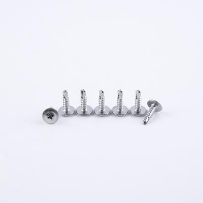 China Wafer pan gasket Phillips wafer head ss304 12mm thread 6 self head drilling screws 6mm stainless screw wafer head for sale