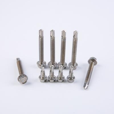 China Hex Flange Pickling 410 304 316 Stainless Steel Stamp Screw M 5.5 Hex Flange Head Self Drilling Screw for sale